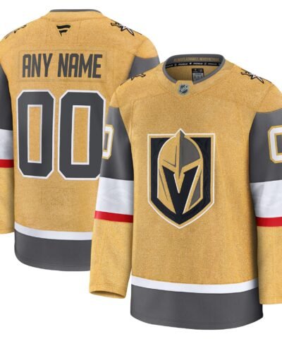 Vegas Golden Knights Fanatics Home Premium Custom Jersey - Gold