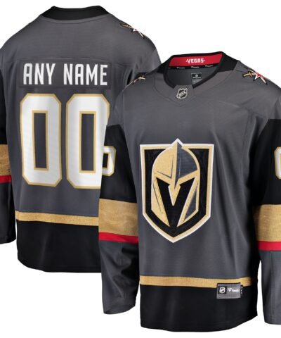 Vegas Golden Knights Fanatics Alternate Breakaway Custom Jersey - Gray