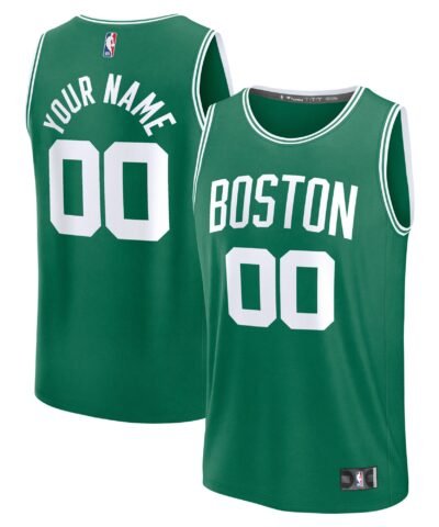 Boston Celtics Fanatics Fast Break Custom Jersey - Icon Edition - Kelly Green