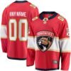 Florida Panthers Fanatics Home Breakaway Custom Jersey - Red