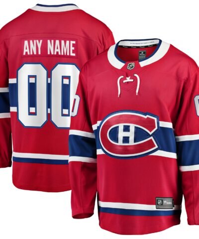 Montreal Canadiens Fanatics Home Breakaway Custom Jersey - Red