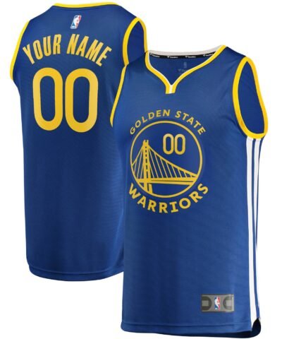 Golden State Warriors Fanatics Fast Break Custom Replica Jersey Royal - Icon Edition