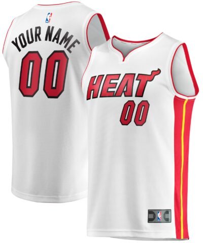 Miami Heat Fanatics Fast Break Custom Replica Jersey - Association Edition - White