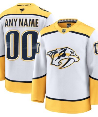 Nashville Predators Fanatics Away Premium Custom Jersey - White