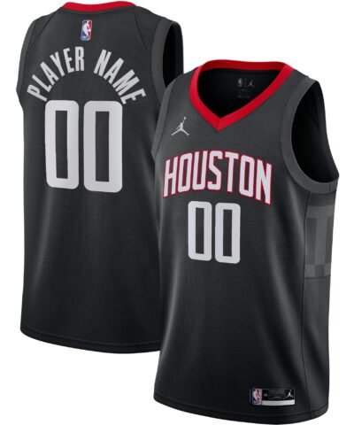 Houston Rockets Jordan Brand Swingman Custom Jersey - Statement Edition - Black