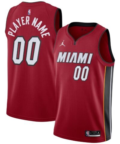 Miami Heat Jordan Brand Swingman Custom Jersey - Statement Edition - Red