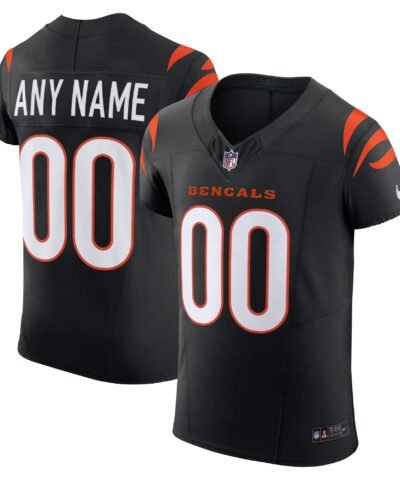 Cincinnati Bengals Nike Team Vapor F.U.S.E. Elite Custom Jersey - Black
