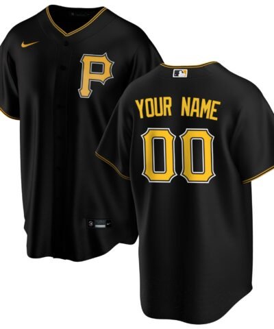 Pittsburgh Pirates Nike Alternate Replica Custom Jersey - Black