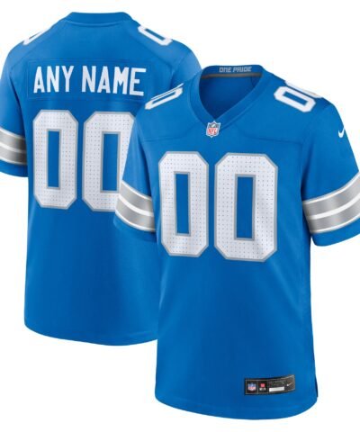 Detroit Lions Nike Custom Game Jersey - Blue