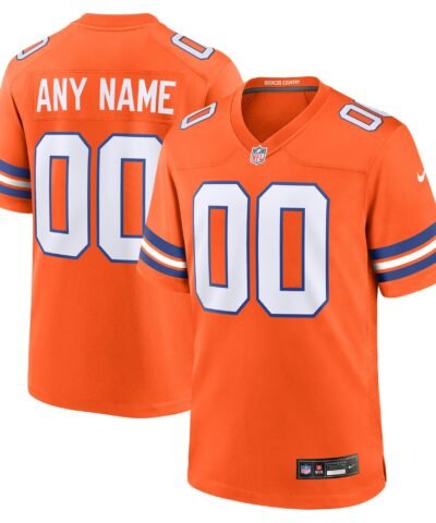 Denver Broncos Nike Mile High Collection 1977 Throwback Custom Game Jersey - Orange