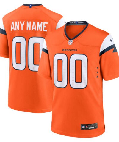 Denver Broncos Nike Mile High Collection Custom Game Jersey - Orange