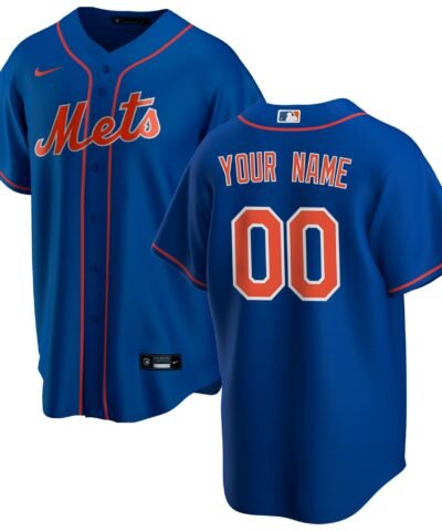 New York Mets Nike Alternate Replica Custom Jersey - Royal