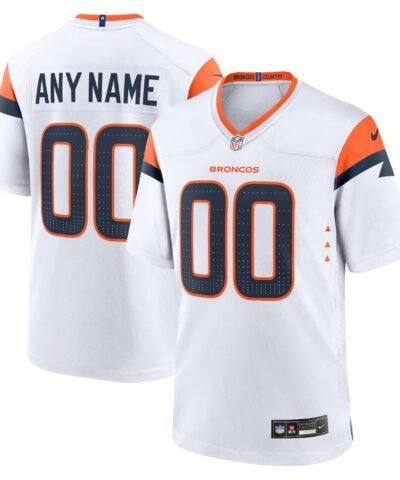 Denver Broncos Nike Mile High Collection Custom Game Jersey - White