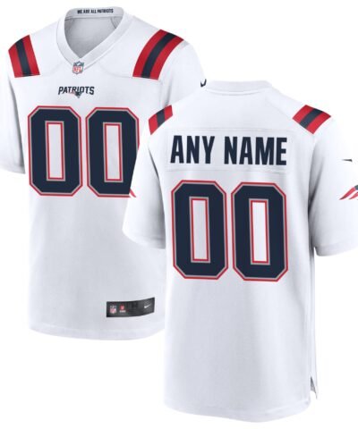 New England Patriots Nike Custom Game Jersey - White