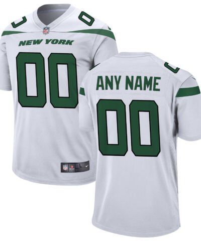New York Jets Nike Custom Game Jersey - White