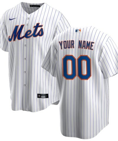 New York Mets Nike Home Replica Custom Jersey - White