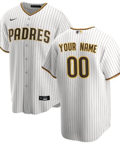 San Diego Padres Nike Home Replica Custom Jersey - White