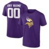 Minnesota Vikings  Team Authentic Custom T-Shirt - Purple