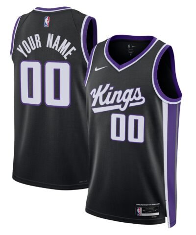Sacramento Kings Nike Unisex Swingman Custom Jersey - Icon Edition - Black