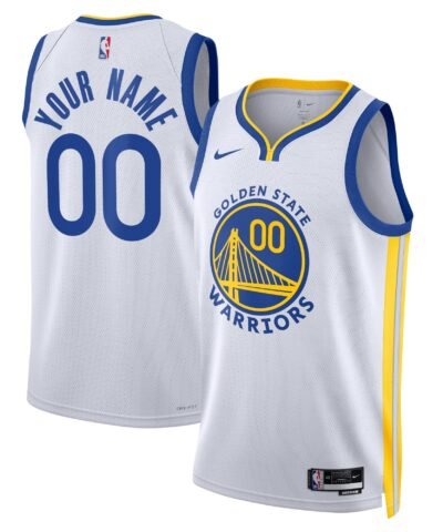 Golden State Warriors Nike Unisex Swingman Custom Jersey White - Association Edition