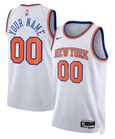 New York Knicks Nike Unisex Swingman Custom Jersey White - Association Edition