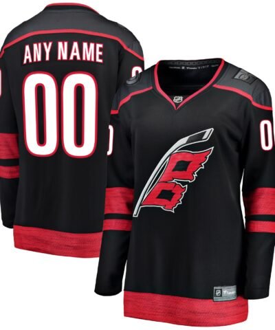 Carolina Hurricanes Fanatics Women's Home Breakaway Custom Jersey - Black