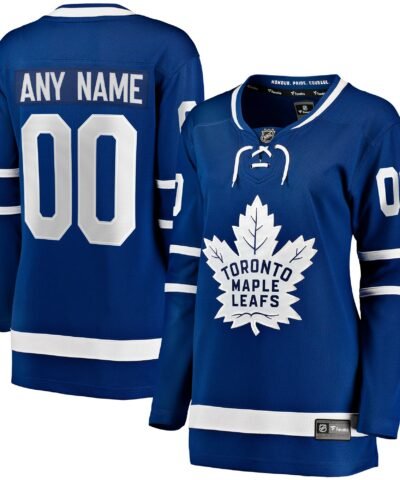 Toronto Maple Leafs Fanatics Women's Home Breakaway Custom Jersey - Blue