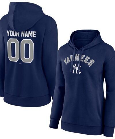 New York Yankees Women's Personalized Team Winning Streak Pullover Hoodie - Navy