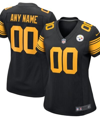 Pittsburgh Steelers Nike Women's Alternate Custom Game Jersey - Black
