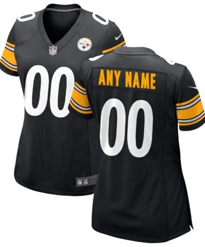 Pittsburgh Steelers Nike Women's Custom Game Jersey - Black