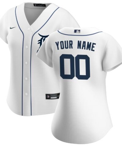 Detroit Tigers Nike Women's Home Replica Custom Jersey - White