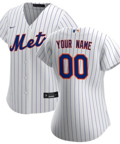 New York Mets Nike Women's Home Replica Custom Jersey - White