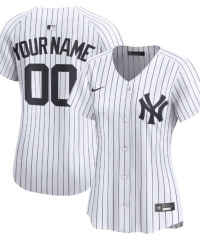 New York Yankees Nike Women's Home Limited Custom Jersey - White