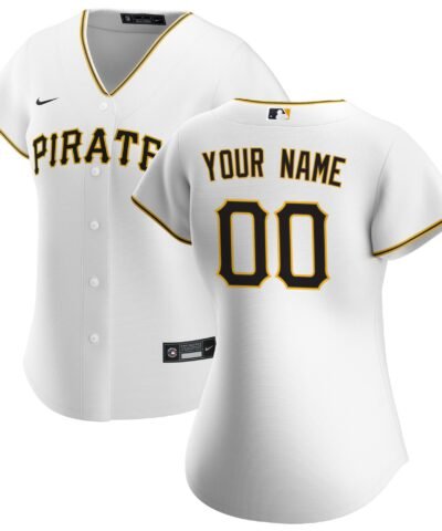 Pittsburgh Pirates Nike Women's Home Replica Custom Jersey - White