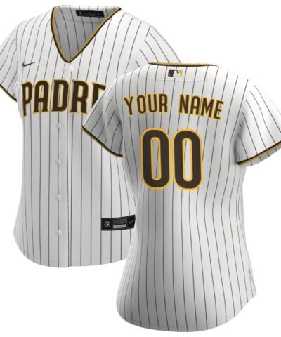 San Diego Padres Nike Women's Home Replica Custom Jersey - White