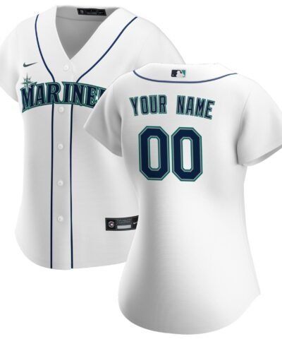 Seattle Mariners Nike Women's Home Replica Custom Jersey - White