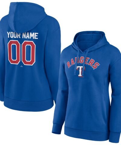 Texas Rangers Women's Personalized Team Winning Streak Pullover Hoodie - Royal