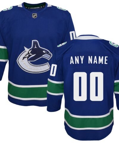 Vancouver Canucks Youth Premier Custom Jersey - Blue
