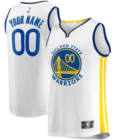 Golden State Warriors Fanatics Youth Fast Break Replica Custom Jersey - Association Edition - White