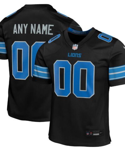 Detroit Lions Nike Youth Alternate Custom Game Jersey - Black
