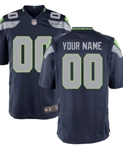 Seattle Seahawks Nike Youth Custom Game Jersey - College Navy