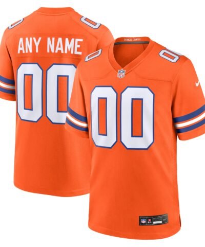 Denver Broncos Nike Youth 2nd Alternate Custom Replica Jersey - Orange