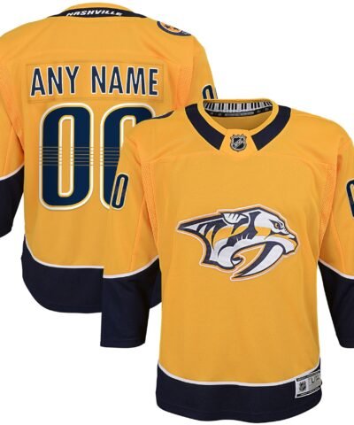 Nashville Predators Youth Home Premier Custom Jersey - Yellow