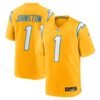 Quentin Johnston Los Angeles Chargers Nike Alternate Charger Power Game Player Jersey - Gold