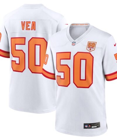 Vita Vea '76 Tampa Bay Buccaneers Nike 50th Season Game Jersey - White