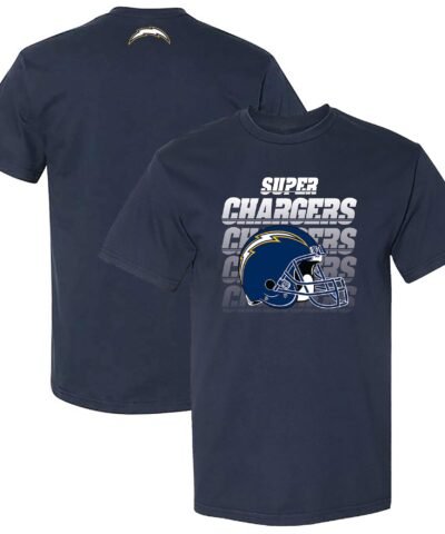 Los Angeles Chargers The Wild Collective Unisex Super Chargers Super Chargers Scoop Neck T-Shirt - Navy