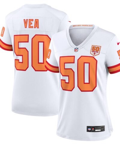 Vita Vea '76 Tampa Bay Buccaneers Nike Women's 50th Season Game Jersey - White