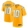 Justin Herbert Los Angeles Chargers Nike Youth Alternate Charger Power Game Player Jersey - Gold
