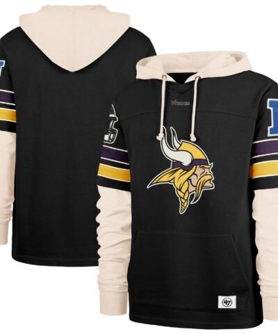 Minnesota Vikings '47 Split Zone Cornerback Duo Hoodie - Black