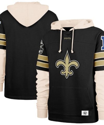 New Orleans Saints '47 Split Zone Cornerback Duo Hoodie - Black